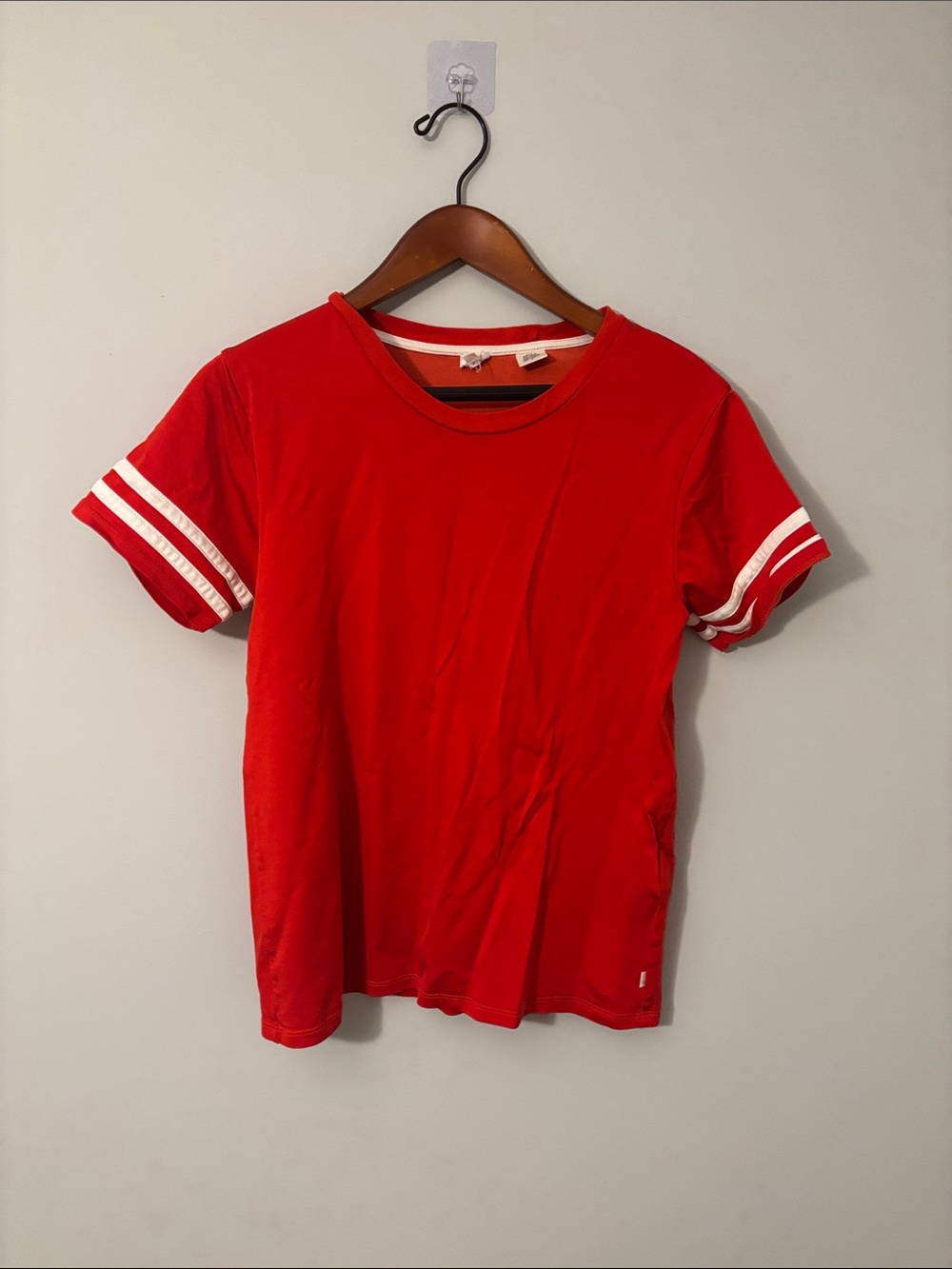 Levi's Red Crewneck T-Shirt with White Trim
